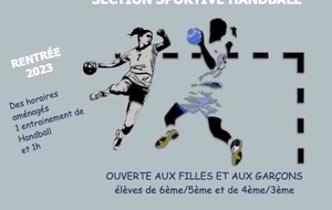Candidature section sportive Handball